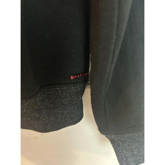 n:Philanthropy Pria Sweatshirt Women’s Size L Black Cutout Distressed - Picture 4 of 10